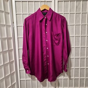 Ralph Lauren Silk Magenta Pink Blouse